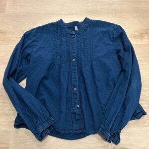 Muji Blue Button Down Shirt